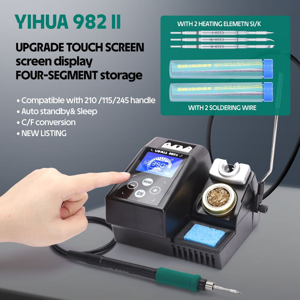 C210 Precision Soldering Station - YIHUA 982-II Touchscreen C245 C210 Elektronische