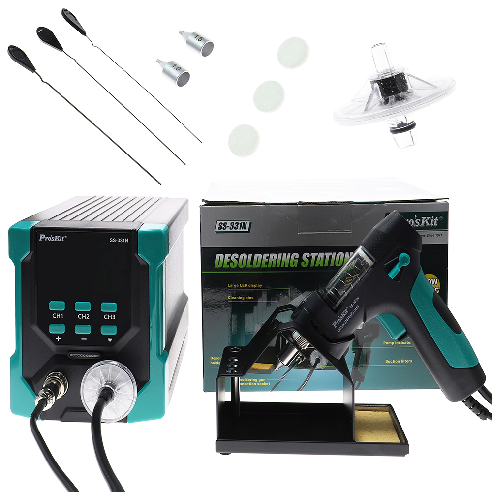 Desoldering Pump Electric Vacuum Station - SS-331N Digitale Elektrische Entlötstation, Lötpistole mit