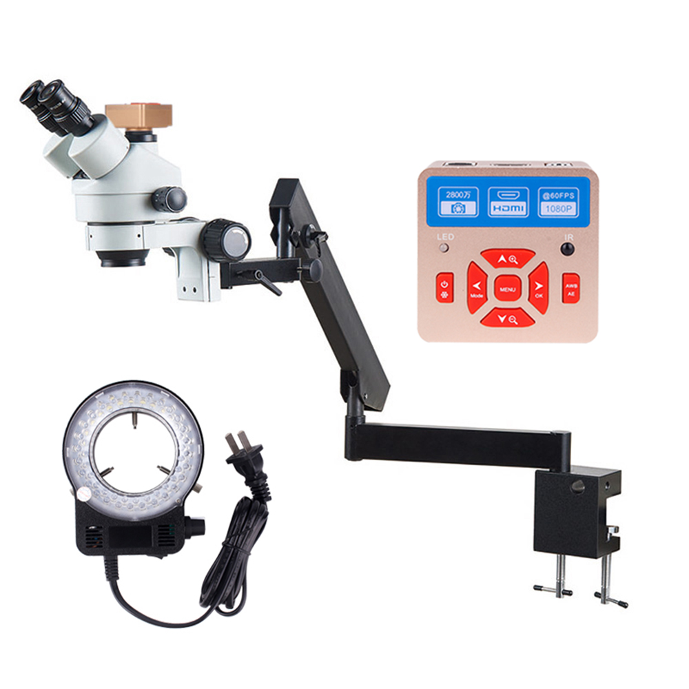 Flexibler Arm-Fixierungsklemme – Trinocular Stereo Microscope 7X-45X Bewertung und Preis