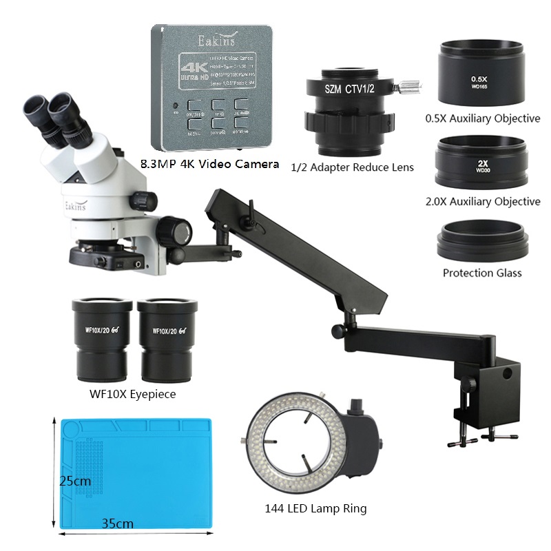 Simul focal zoom 3,5 X-90X Gel – Trinocular Stereo Microscope 7X-45X Bewertung und Preis