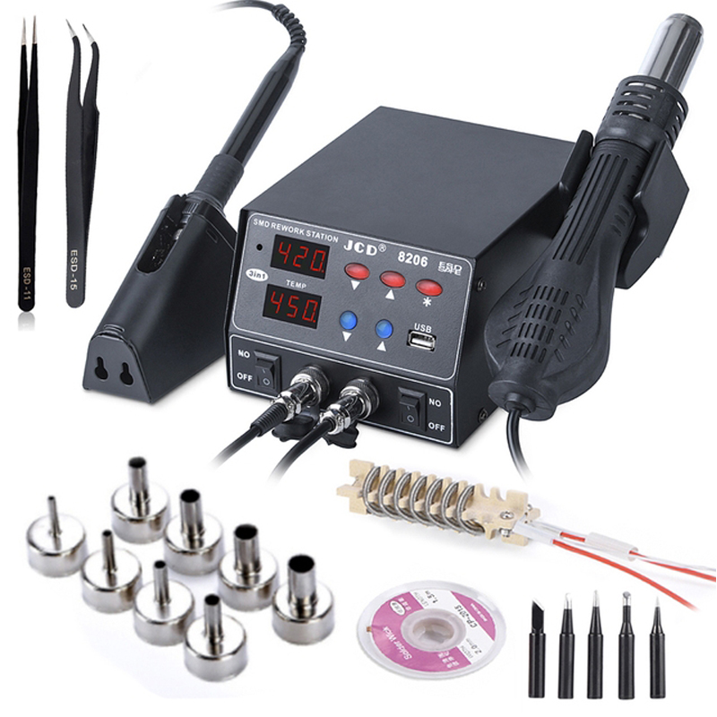 JCD 8206 2-in-1 Lötstation mit – 2 In 1 Soldering Rework Station 750W Bewertung und Preis